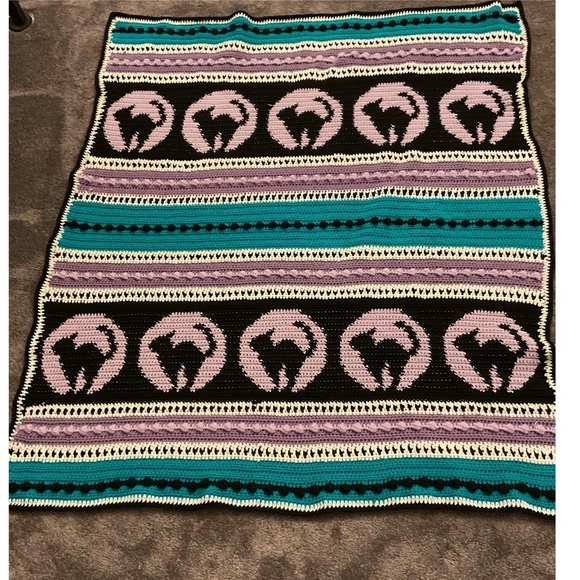 Handmade Halloween Crochet Blanket - Picture 2 of 4